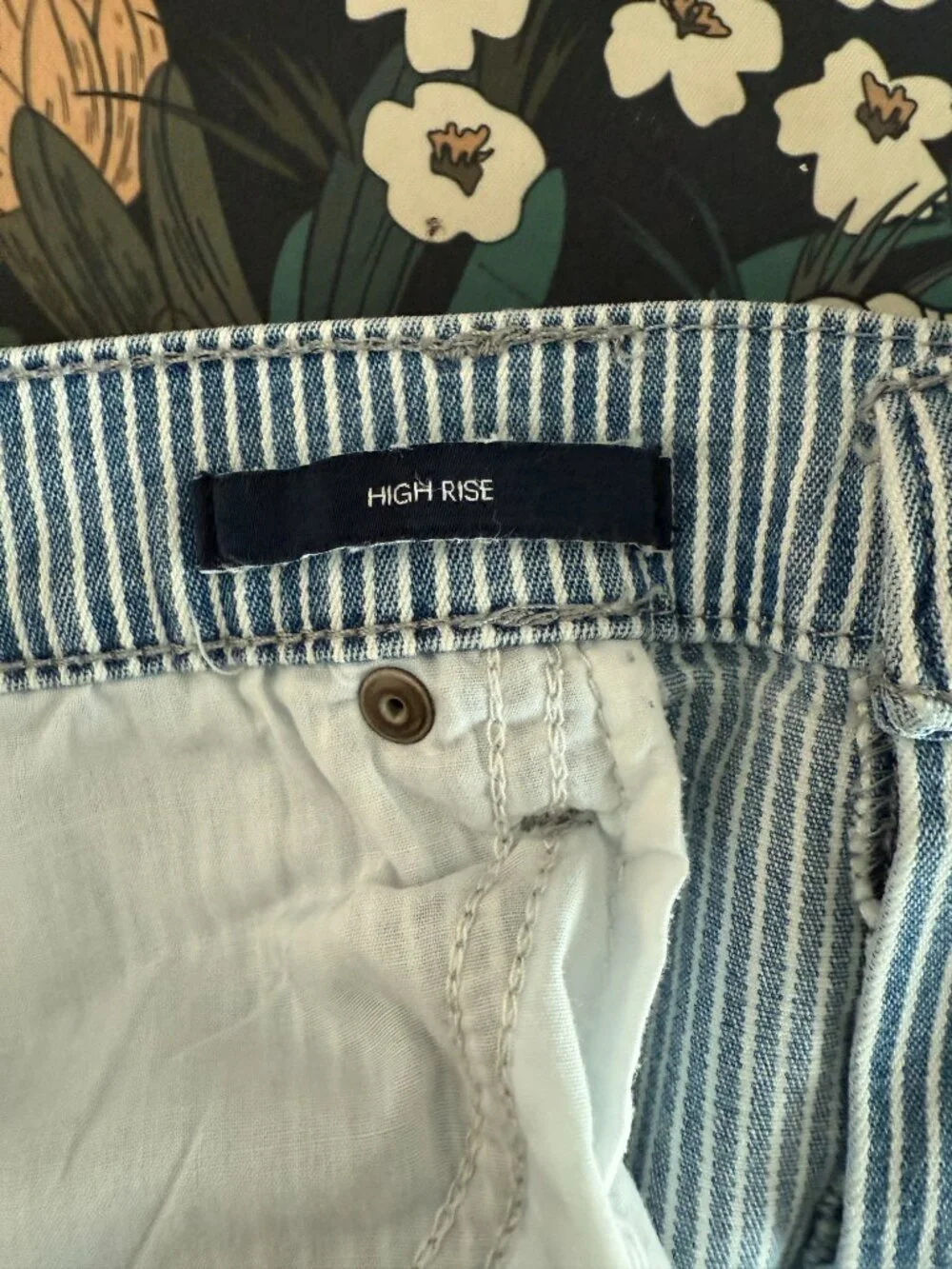 Calvin Klein Jeans Pinstripe Denim Shorts